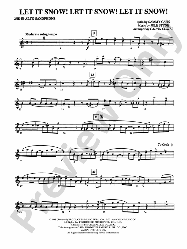 Let It Snow! Let It Snow! Let It Snow!: 2nd E-flat Alto Saxophone: 2nd ...