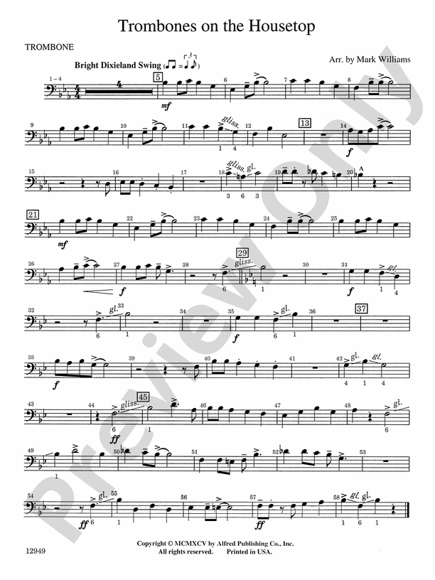 Trombones on the Housetop 1st Trombone 1st Trombone Part Digital