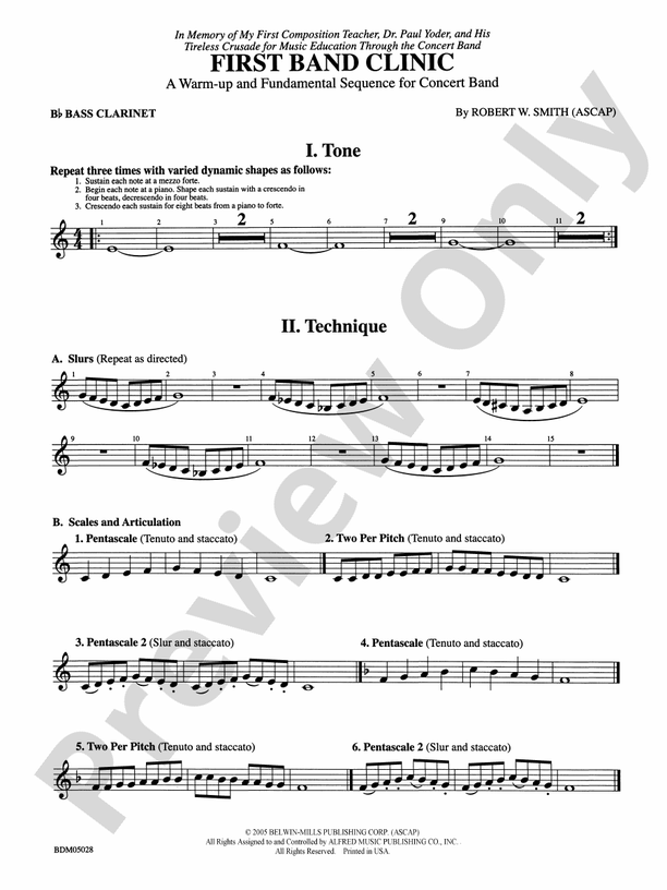 First Band Clinic (A WarmUp and Fundamental Sequence for Concert Band