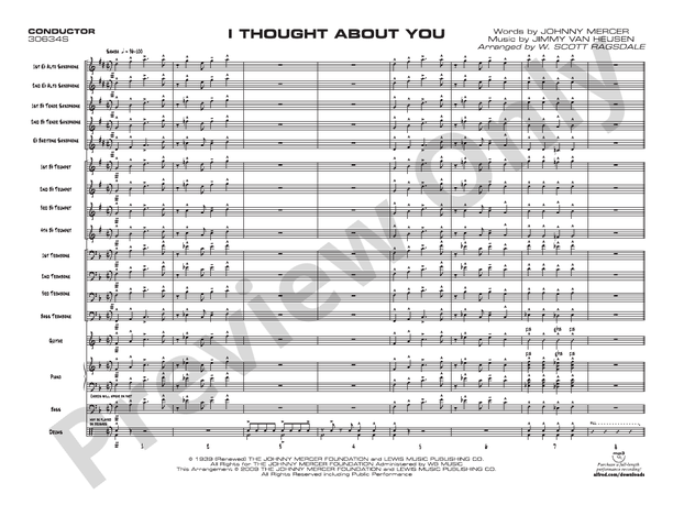 ビッグバンド楽譜「I Thought About You」 I Thought About You BB PDF | PDF