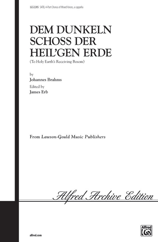 Dem Dunkeln Schoss Der Heil'gen Erde