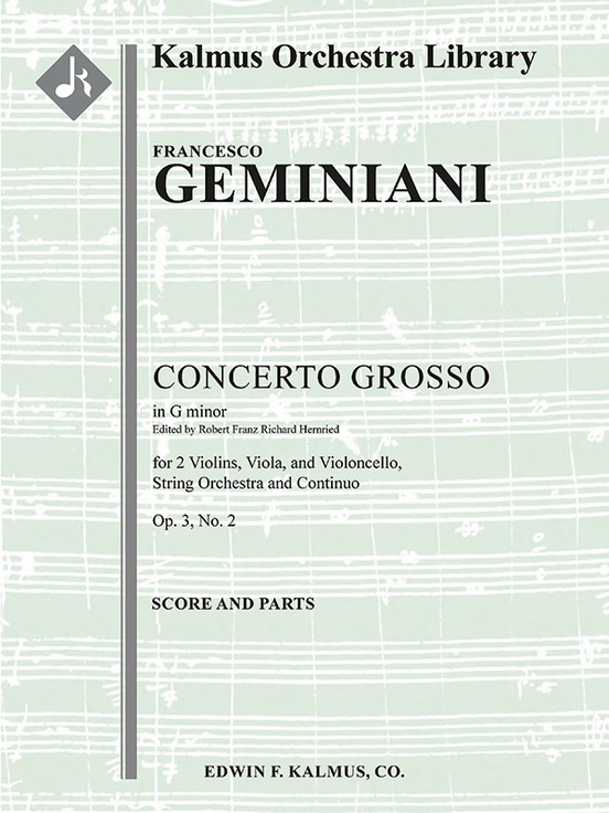 Concerto Grosso in G minor, Op. 3, No. 2: Conductor Score & Parts