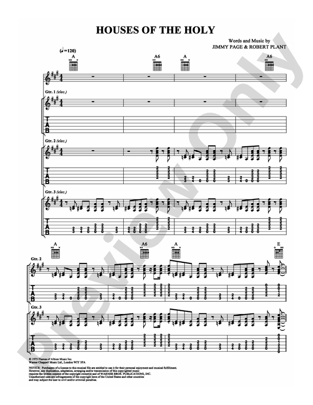 LED ZEPPELIN HOUSES OF THE HOLY バンドスコア Led zeppelin HOUSES