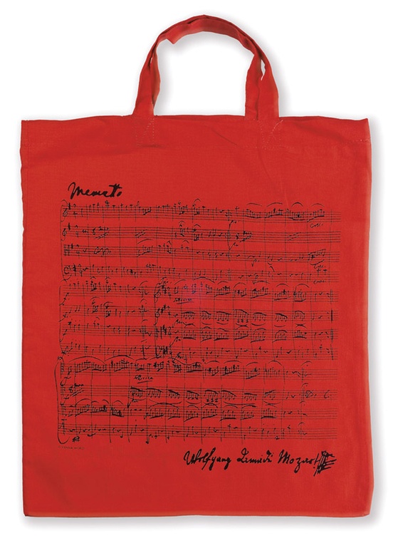 Tote Bag: Mozart (Red)