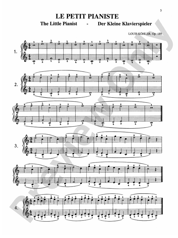 Köhler: The Little Pianist, Op. 189