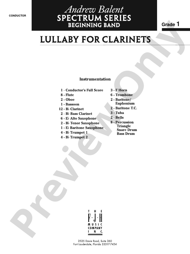 Lullaby for Andrew Balent Digital Sheet Music