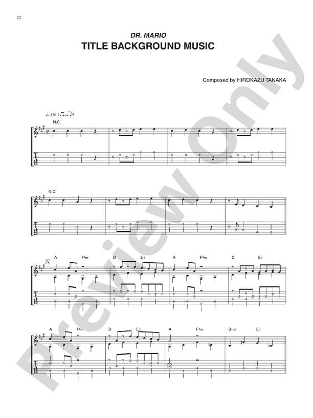 Dr. Mario Title Background Music: Guitar - Digital Sheet Music Download:  Nintendo®