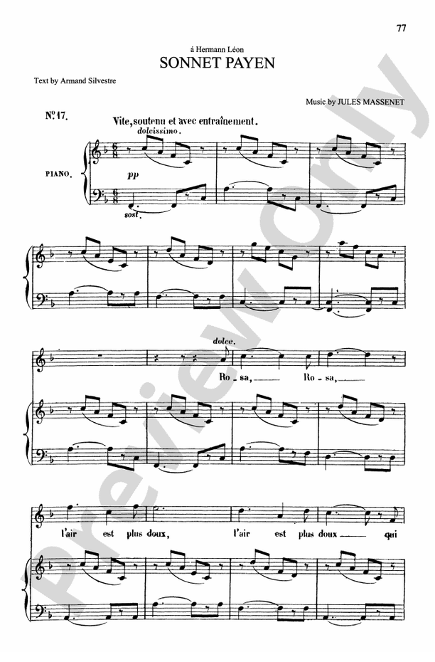 Massenet: Songs, Volume I, High Voice (French)