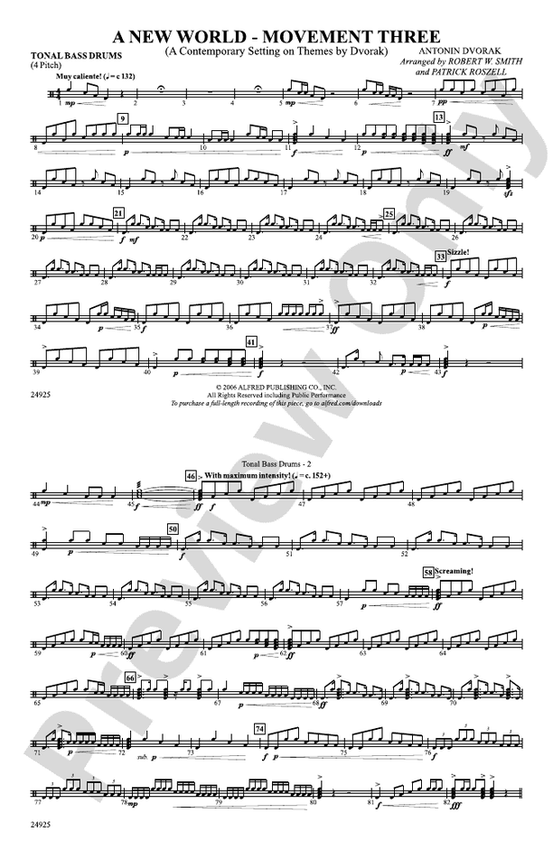 【貴重/輸入譜】A NEW WORLD-MOVEMENT THREE A New World---Movement Three: Marching Band Conductor Score
