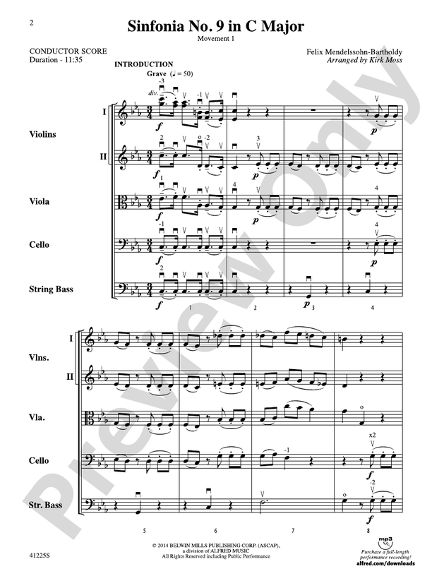 Sinfonia No. 9 in C Major