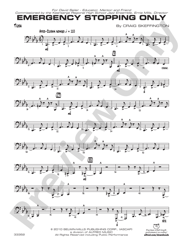 Emergency Stopping Only: Tuba