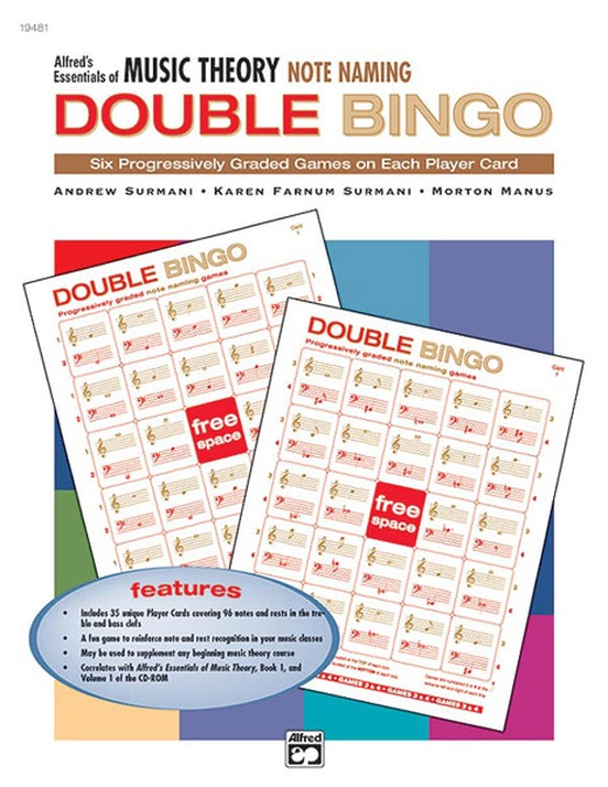 Alfred's Essentials of Music Theory: Double Bingo Game -- Note Naming