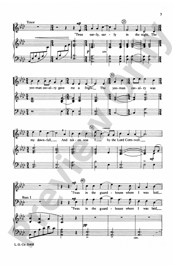 The Croppy Boy SATB Choral Octavo Digital Sheet Music Download