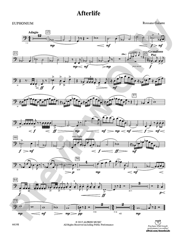 Afterlife: Baritone B.C.: Baritone B.C. Part - Digital Sheet Music