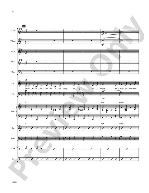 Mele Kalikimaka: Score