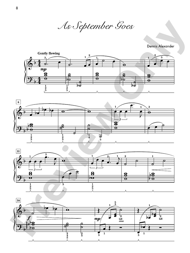 As September Goes - Piano Solo