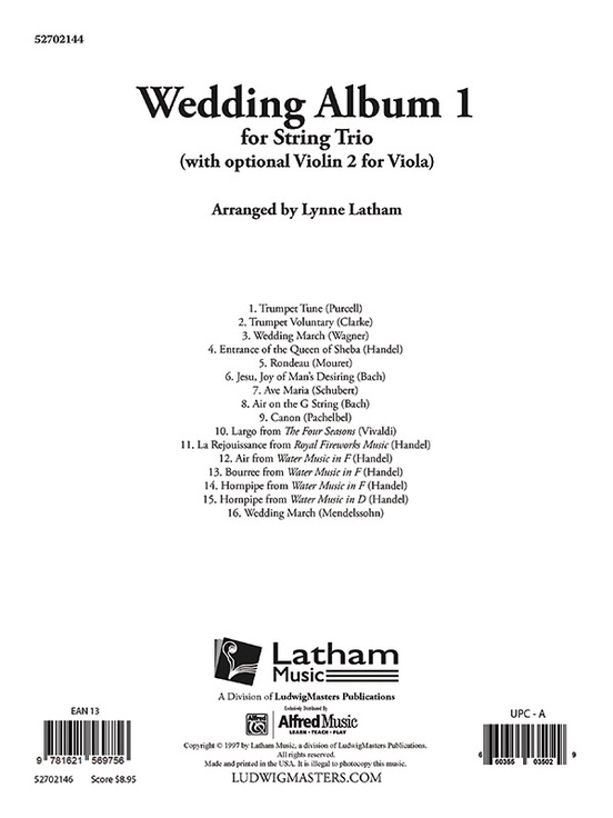 Wedding Album 1 - String Trio
