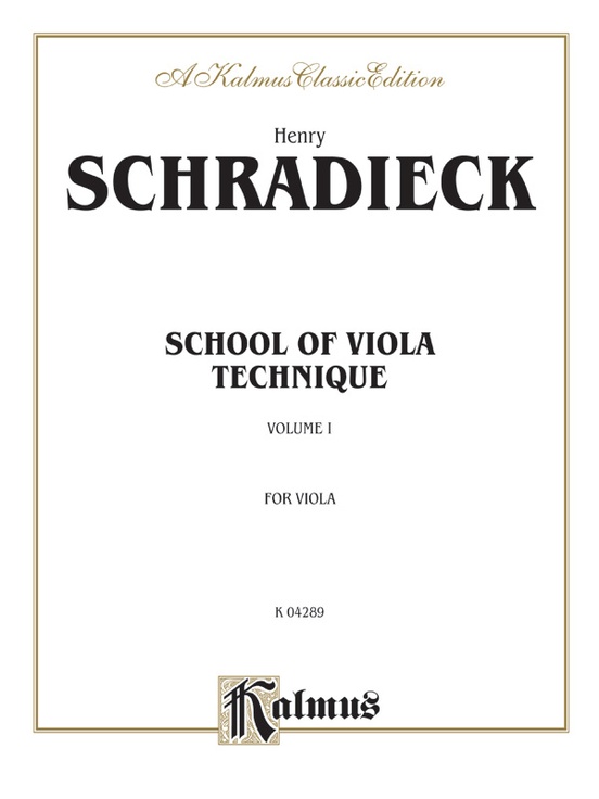 School of Viola Technique, Volume I