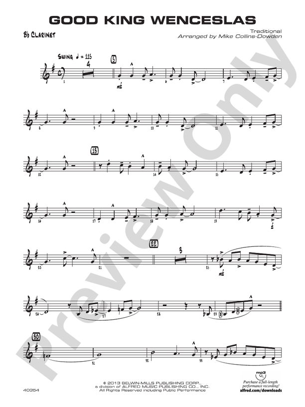 Good King Wenceslas 1st Bflat 1st Bflat Part Digital Sheet Music Download