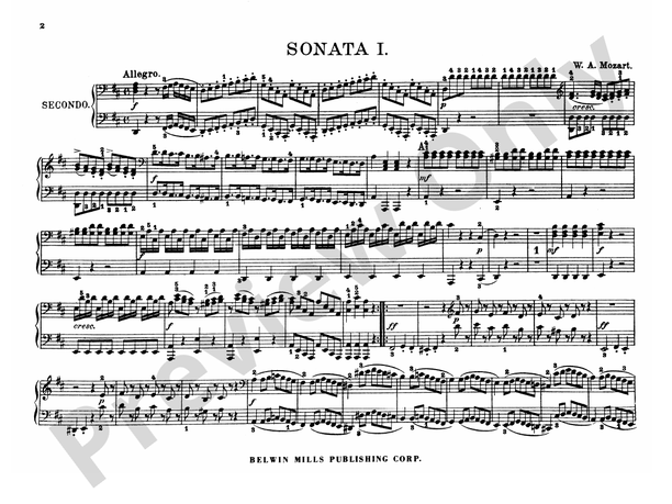 Mozart Original Compositions For Four Hands Sonata In D Major Part 