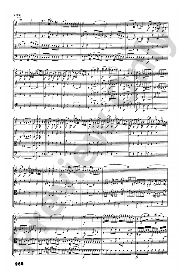 Mozart String Quartets String Quartet in C Major, K. 157 Part