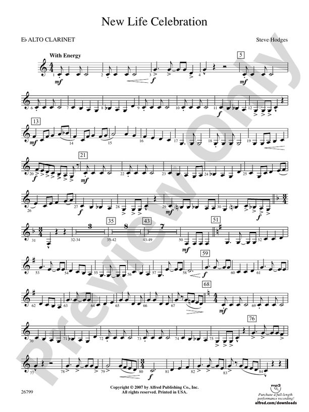 New Life Celebration: E-flat Alto Clarinet