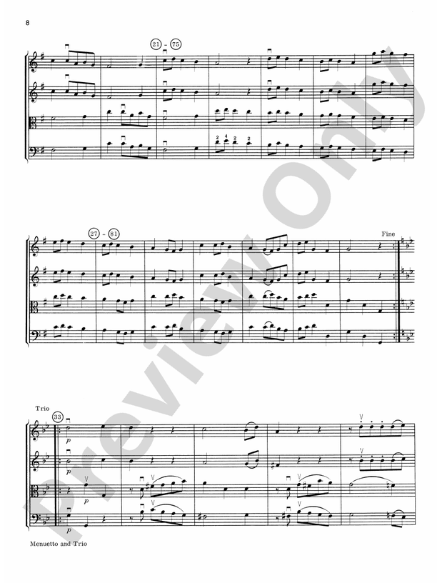 Mozart String Quartets String Quartet Forest Etling Digital Sheet