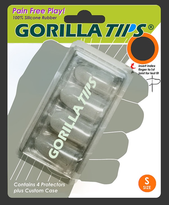 Gorilla Tips Fingertip Protectors Clear Size Small: Guitar Accessory