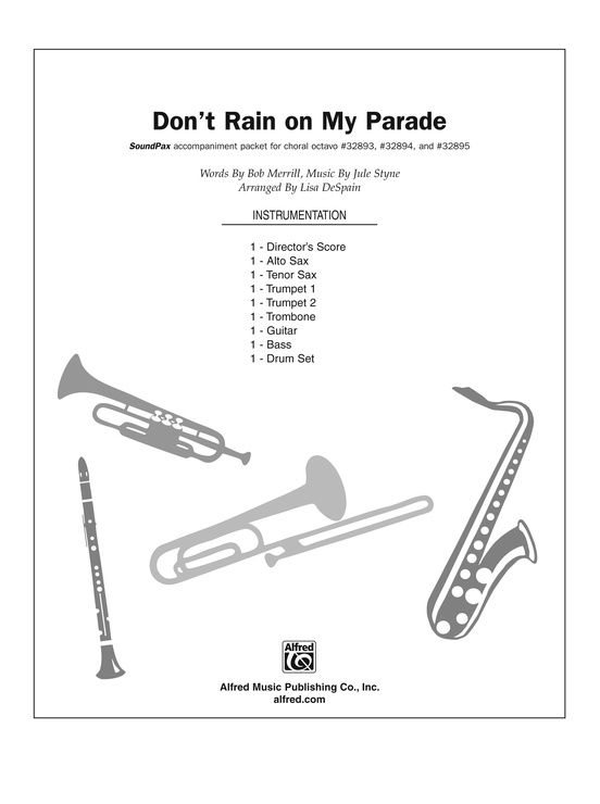 Don't Rain on My Parade (from the musical Funny Girl): B-flat Tenor Saxophone