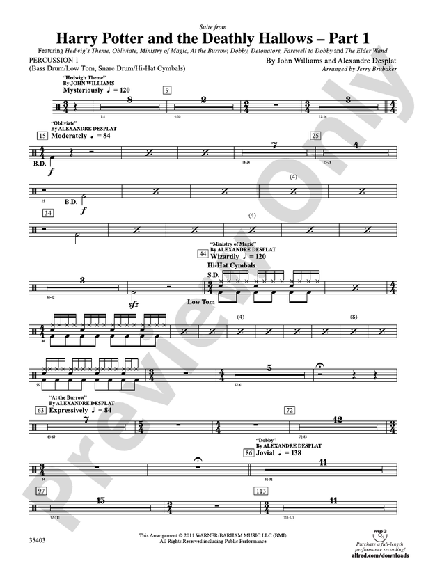 Harry Potter and the Deathly Hallows, Part 1, Suite from 1st