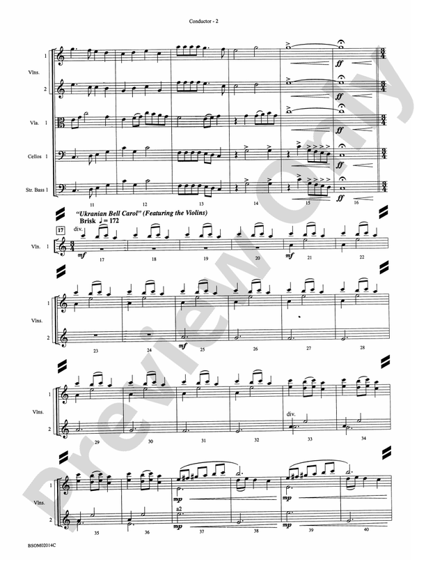 Christmas in the Round (A Holiday Prism for String Orchestra) Score
