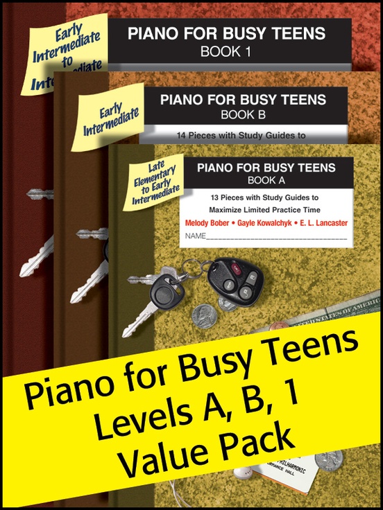Piano for Busy Teens, A, B & 1 (Value Pack)