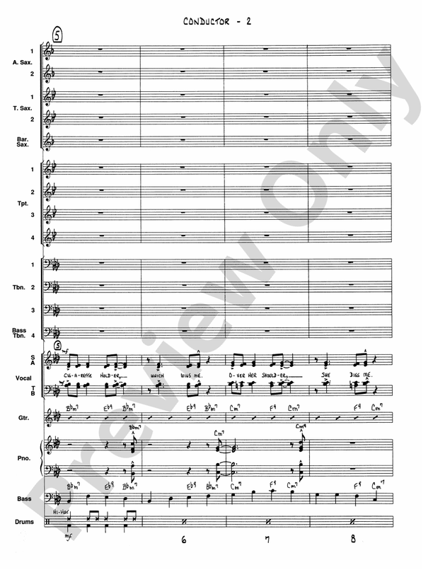 Satin Doll Score Jazz Ensemble Score Digital Sheet Music Download