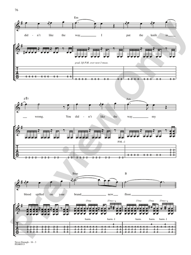 Never Enough: Guitar: Dream Theater - Digital Sheet Music Download
