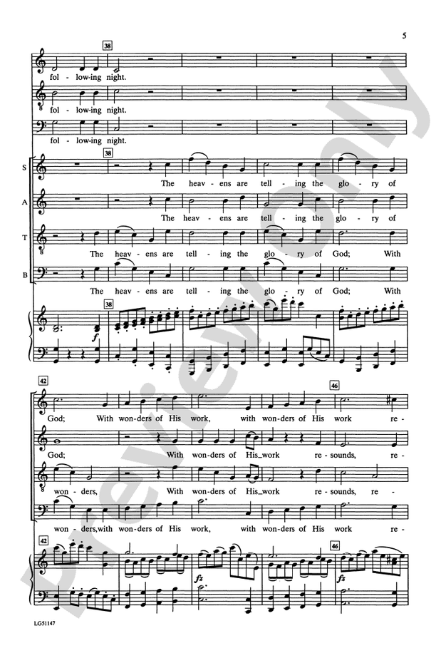The Heavens Are Telling: SATB Choral Octavo: Franz Joseph Haydn ...