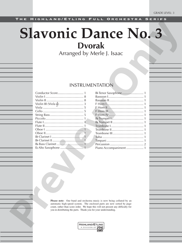 Slavonic Dance No. 3