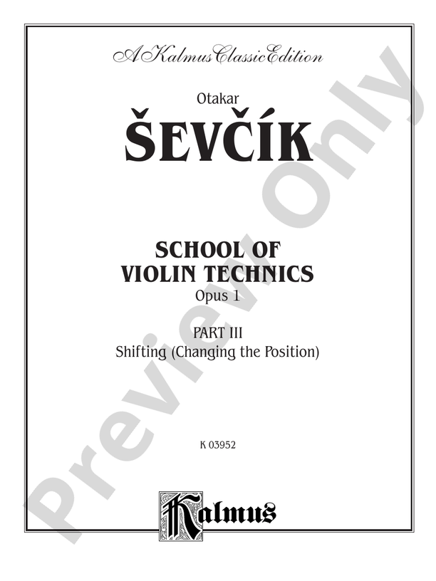 School of Violin Technics Complete: Parts I-IV, Op. 1 (Schirmers Library of Musical Classics) Ebook School For Violin Technics: Complete Books 1-3 And Complete