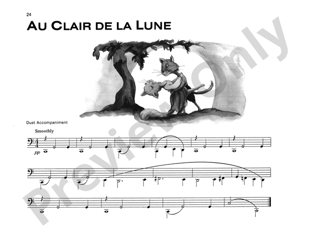 Au Clair de la Lune - Piano Solo (with Optional Duet Accompaniments)