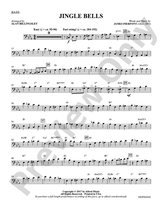 Jingle Bells String Bass String Bass Part Digital Sheet Music Download