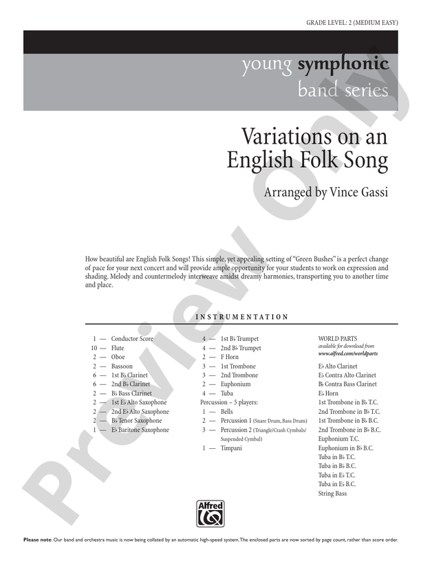 Variations on an English Folk Song