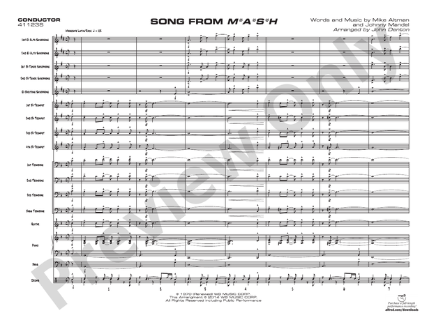 Song from M*A*S*H: Score