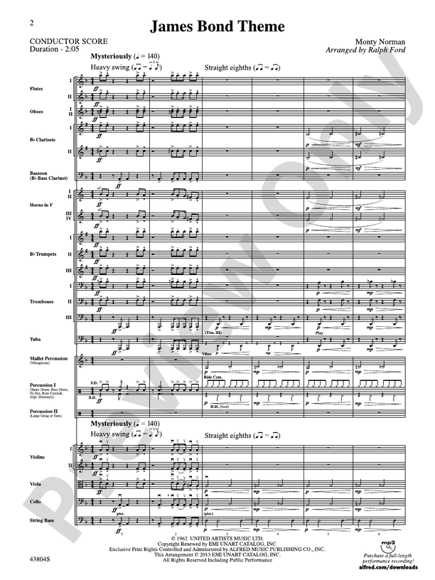 James Bond Theme Score Full Orchestra Score Digital Sheet Music james-bond-theme-score-full-orchestra-score-digital-sheet-music