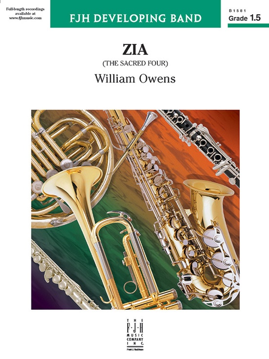 Zia: Concert Band Conductor Score & Parts: William Owens | Sheet Music