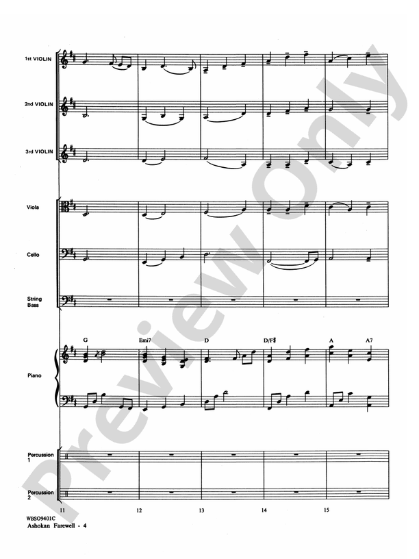 Ashokan Farewell (from "The Civil War") String Orchestra Conductor