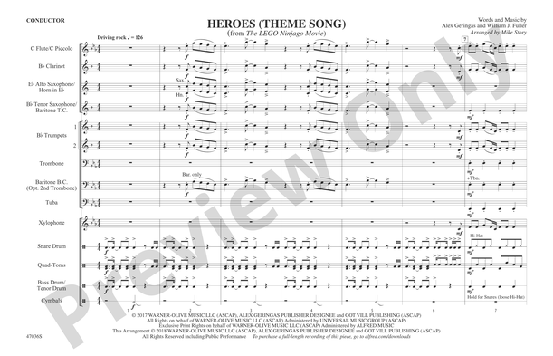 Heroes (Theme Song): Score