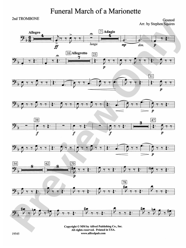 Funeral March of a 2nd Trombone 2nd Trombone Part Digital Sheet Music Download