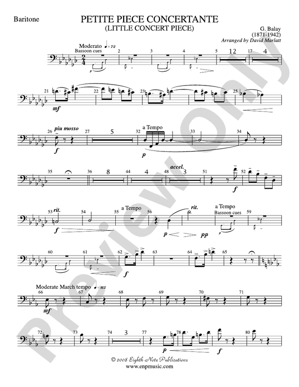 Petite Piece Concertante (Little Concert Piece) (Solo and