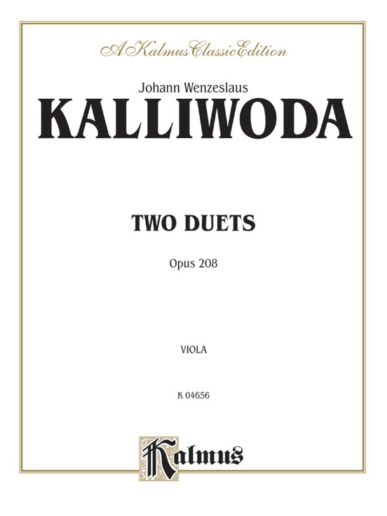 Two Duets Opus 208 String Duo Book Johann W Kalliwoda