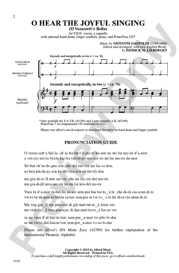 O Hear the Joyful Singing