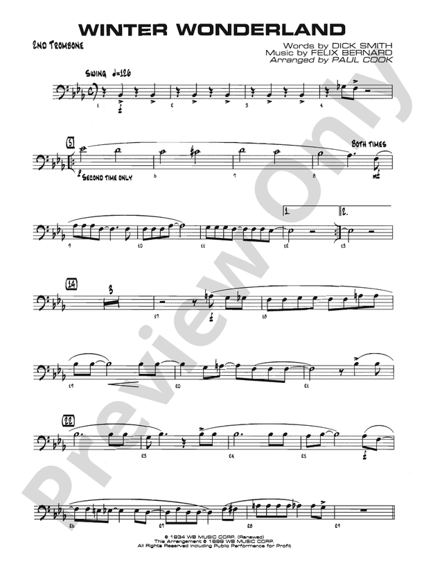 Winter Wonderland: 2nd Trombone